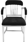 1011: Navy Semi-Upholstered Armchair: $985 - $1,950