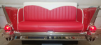 57 Chevy 210 Rear End Couch with White Chevron Headroll