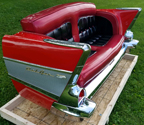 1957 Chevy Bel Air Rear End with Button Tufted Panels