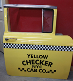 NYC Yellow Checker Cab Door Wall Hanger