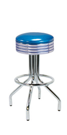 250-782 Revolving Single Ring Spider Leg Barstool with Grooved Seat Ring
