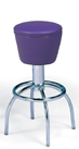 300-161 - New Retro Dining 24" or 30" Revolving Arch Leg Barstool with Upholstered Drum Seat