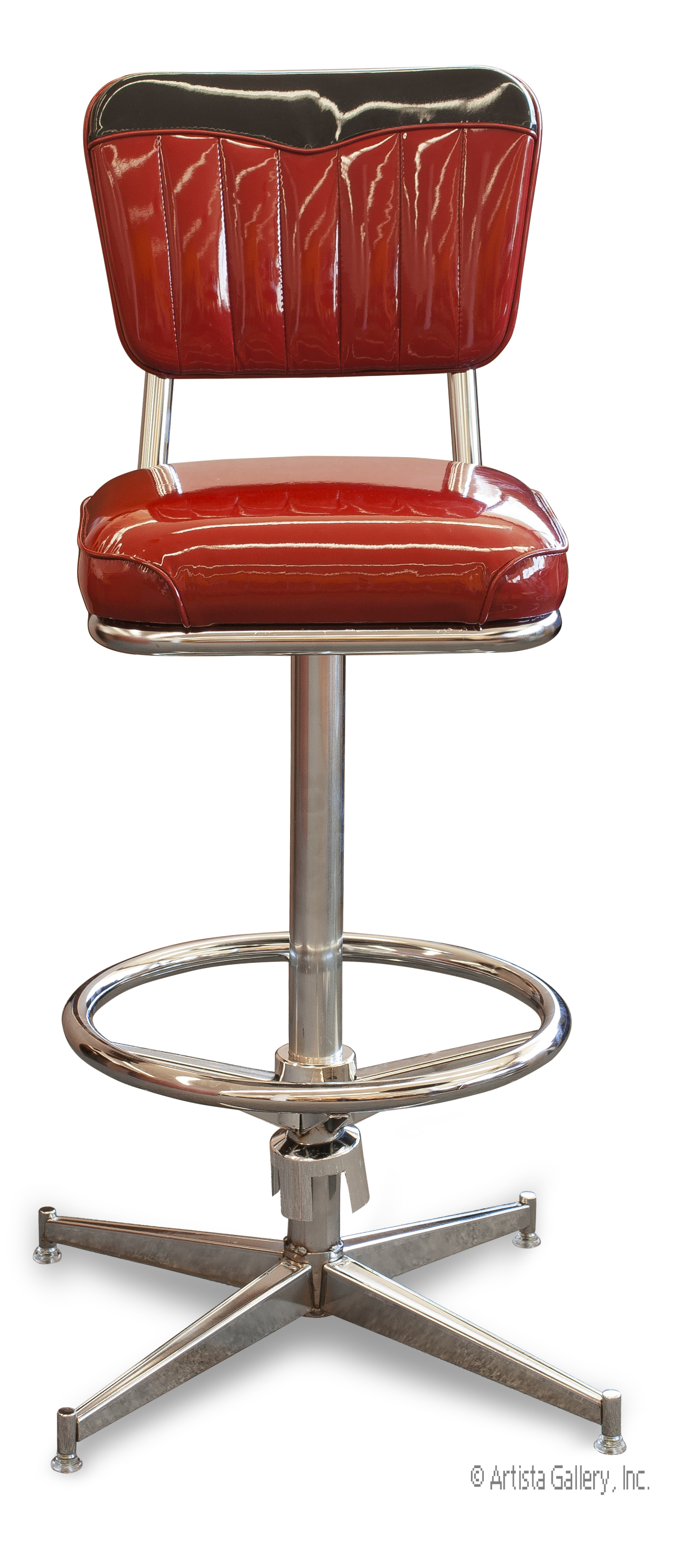 Bar Stool 2899 Channeled Back Chevie Head Roll Bar Stool Retro