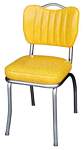 4160-4260 Heavy Duty (14 AWG) Retro Diner Chair - Chrome Handle with Hand Sewn Roll N Pleat Back