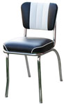 4191-4291 Heavy Duty (14 AWG) Retro Diner Chair - Dual Tone with 3 Hand Sewn Vertical Channel Back