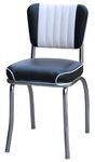 4190-4290 Heavy Duty (14 AWG) Retro Diner Chair - Dual Tone with 5 Hand Sewn Vertical Channel Back