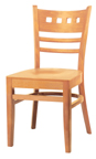 WLS-400 -Block Back Wood Chair