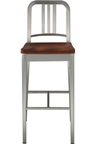 1104-30: Navy Bar Stool with Wood Seat: $1,020 - $1,960