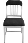 1022: Navy Semi-Upholstered Chair: $935 - $1,860