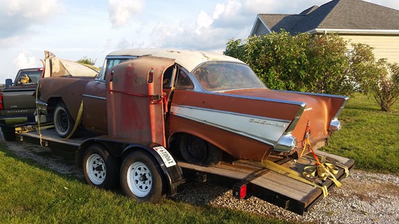 1957 Chevy Full Car Booth - BEFORE