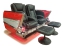 1957 Chevy Bel Air Car Couch with Dual Bucket Recliner Massage Seats