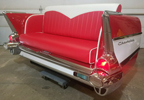 57 Chevy 210 Rear End Couch with White Chevron Headroll