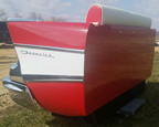 57 Chevy 210 Rear End Couch with White Chevron Headroll