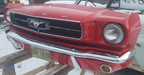 1965 Red Ford Mustang Front End Wall Hanging