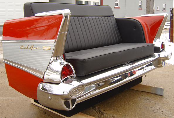 Flash Sale 1957 Chevy Rear End Car Couch