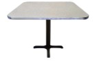 Retro Table with 1-1/4 inch Bright Grooved Aluminum Edge