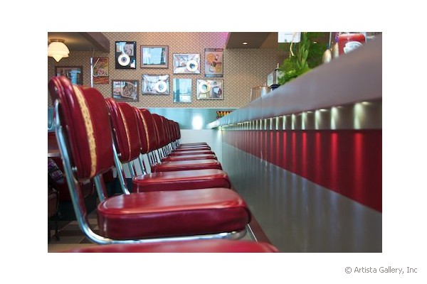 Daddy's Diner in Tempre, Finland stools at counter