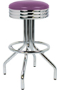 250-49NS - New Retro Dining 24" or 30" Revolving Spider Leg Barstool with Scalloped Ring