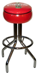 250-781cbb - New Retro Dining Coke 24" or 30" Revolving Spider Leg Barstool with Coke Logo Seat