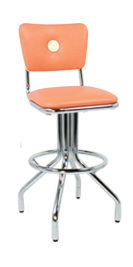 250-921BB Retro Spider Leg Bar Stool with Button Back