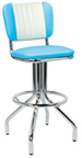 250-921MB - New Retro Dining 24" or 30" Revolving Spider Leg Barstool with Malibu Style Back