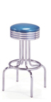 264-782 - New Retro Dining 24" or 30" Revolving Single Ring Barstool with Grooved Ring