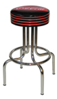 264-782FT - New Retro Dining Fishtail Coke 24" or 30" Revolving Single Ring Barstool with Grooved Ring
