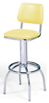 300-530 - New Retro Dining 24" or 30" Revolving Arch Leg Barstool with Back