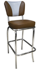 921ELSH BS - New Retro Dining Curved Elite "V" Back Stool