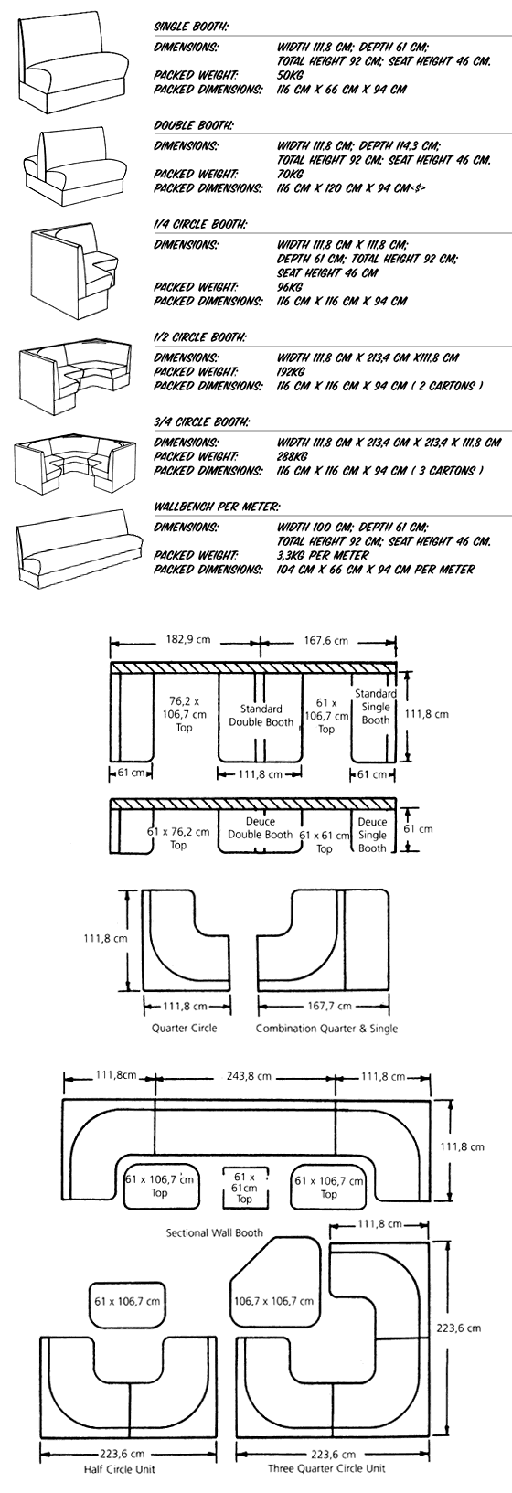 New Retro Dining Booth Seating Layouts And Dimensions