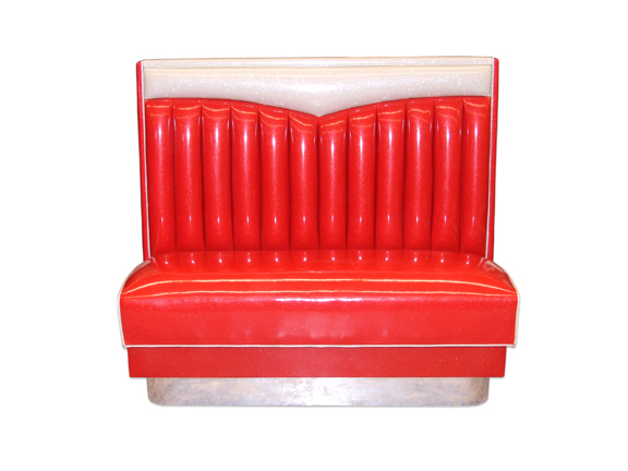 Chevy Bench, 36' Ht. Polaris Red Planet Vinyl