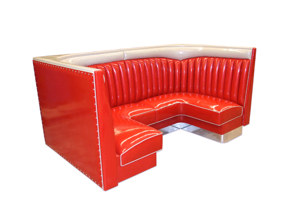 Chevy Half Circle Booth, 36' Ht. Polaris Red Planet Vinyl