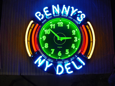 New Retro Custom Neon Clock - 20 inch case