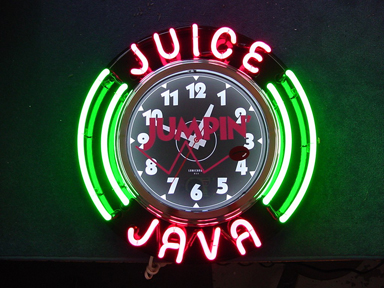 New Retro Custom Neon Clock - 20 inch case