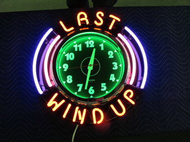 New Retro Custom Neon Clock - 20 inch case