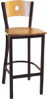  LSC-1550 Wooden Moon Back Barstool