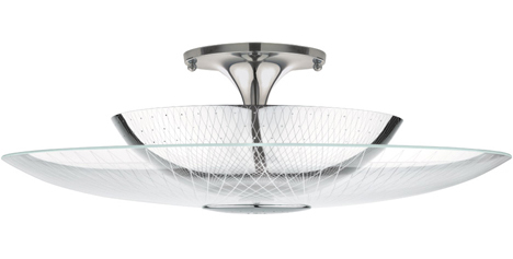 Click on Image for Large view of the LH-20 Retro Space Age Flush Mount Fixture - Polished Chrome