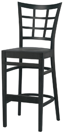 WLS-1200-BS New Retro Dining Woodland Lattice back Bar Stool.