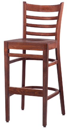 WLS-1300-BS New Retro Dining Woodland Ladder back Bar Stool.