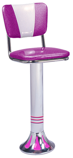 1700-921V Retro Stool with Tesr Drops and V Back