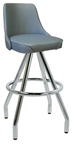 400-242WF - New Retro Dining 30" Revolving Pyramid Base with a 2" Waterfall Bucket Seat Barstool.