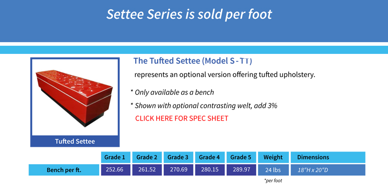 S-TT New Retro Dining Smooth Settee