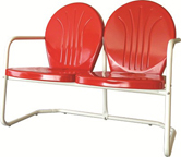 new retro metal love seat red bellaire lawn chair patio furniture